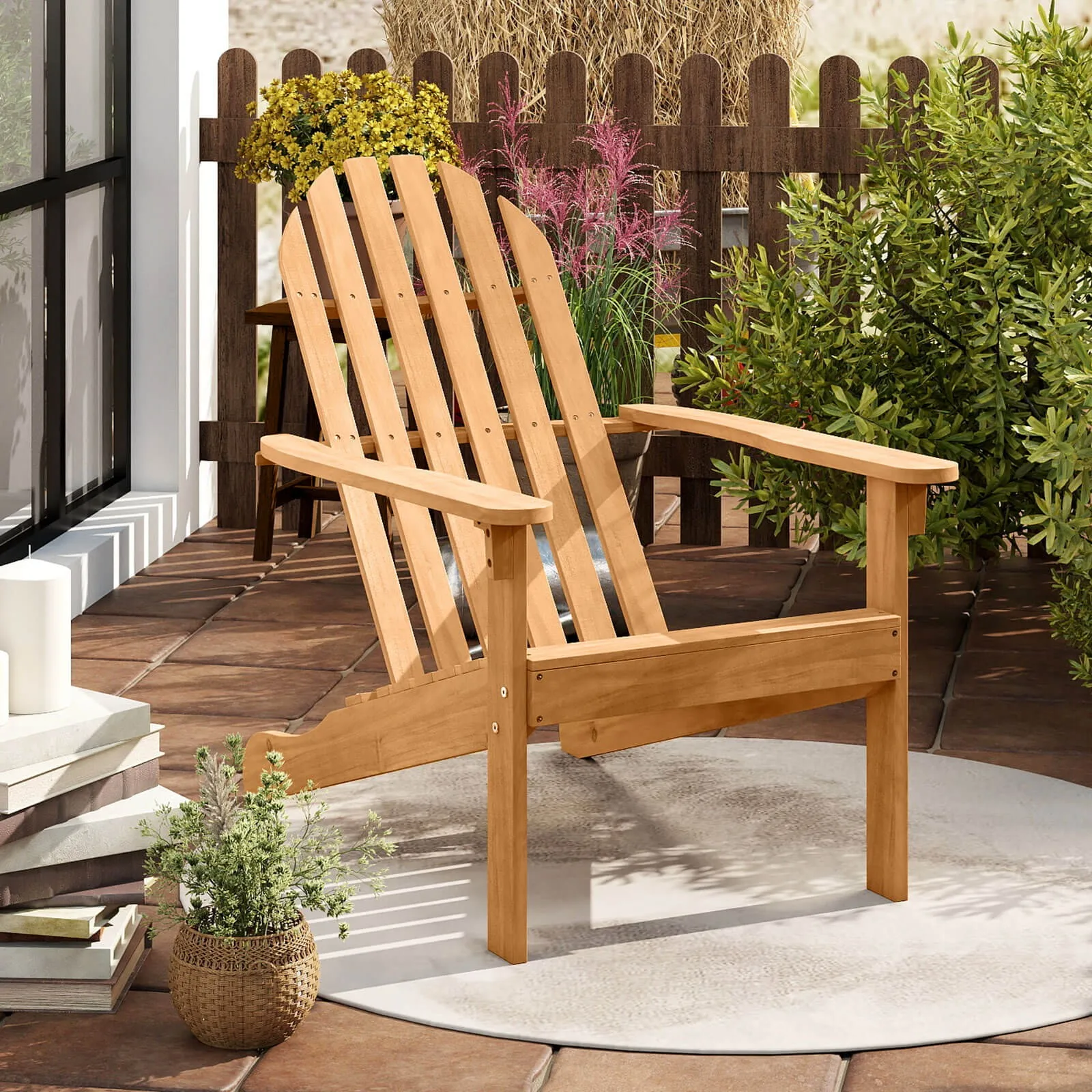 Patio Adirondack Chair w/Inclined Seat High Backrest for Porch Backyard Poolside
Patio Adirondack Chair w/Inclined Seat High Backrest for Porch Backyard Poolside