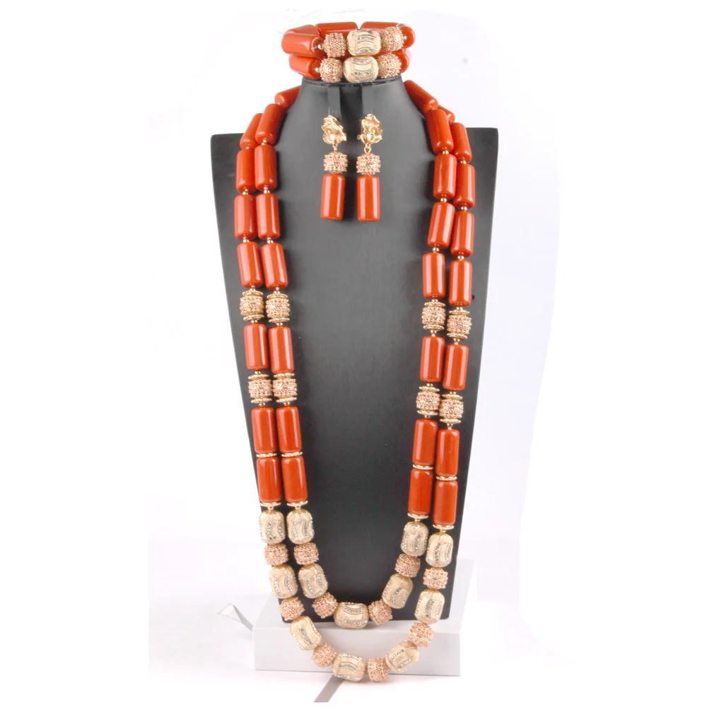 Fashion Orange Beads African Costume Jewelry Set Nigerian Wedding Beads Jewelry Set ABS188
Fashion Orange Beads African Costume Jewelry Set Nigerian Wedding Beads Jewelry Set ABS188