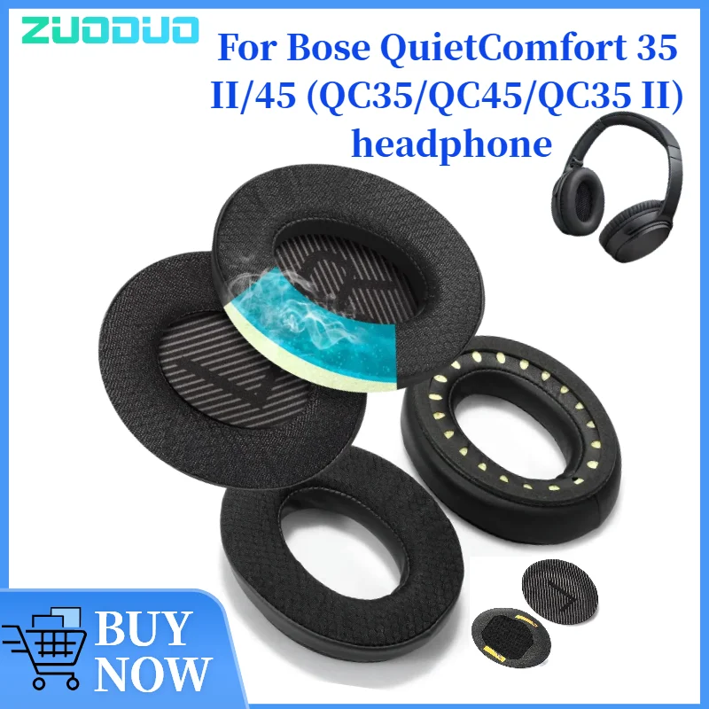ZUODUO Replacement Earpads for Bose QuietComfort 35 II/45 (QC35/QC45/QC35 II) Headphones Mesh / Ice gel / Leather Ear Cushion
ZUODUO Replacement Earpads for Bose QuietComfort 35 II/45 (QC35/QC45/QC35 II) Headphones Mesh / Ice gel / Leather Ear Cushion