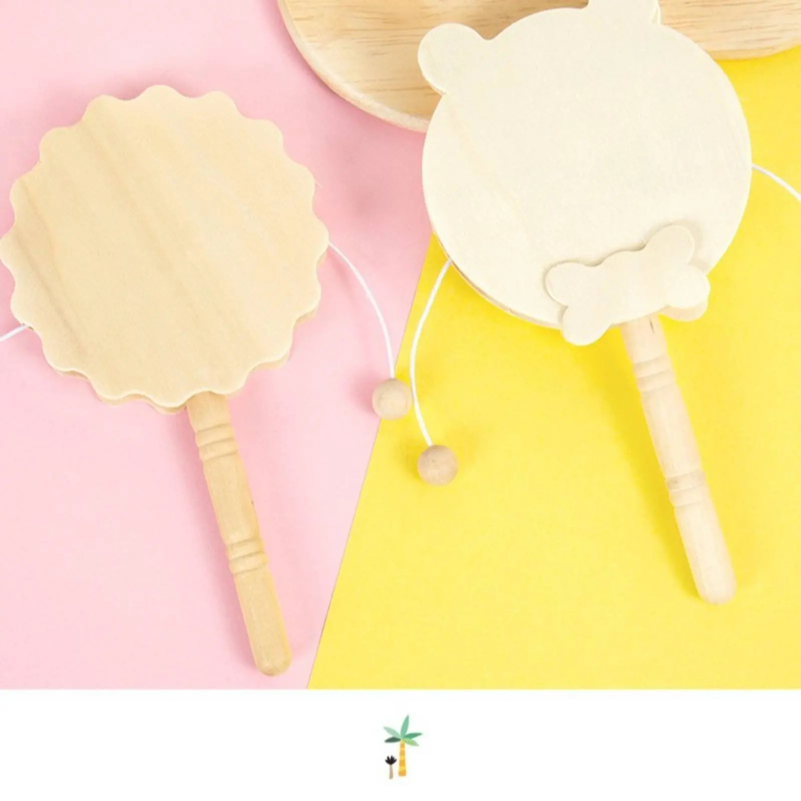 DIY Wooden Rattle Drum Even-Surfaced Handle Unfinished Wooden Rattle Drum Kids' Craft Supply for Art Workshop
DIY Wooden Rattle Drum Even-Surfaced Handle Unfinished Wooden Rattle Drum Kids' Craft Supply for Art Workshop