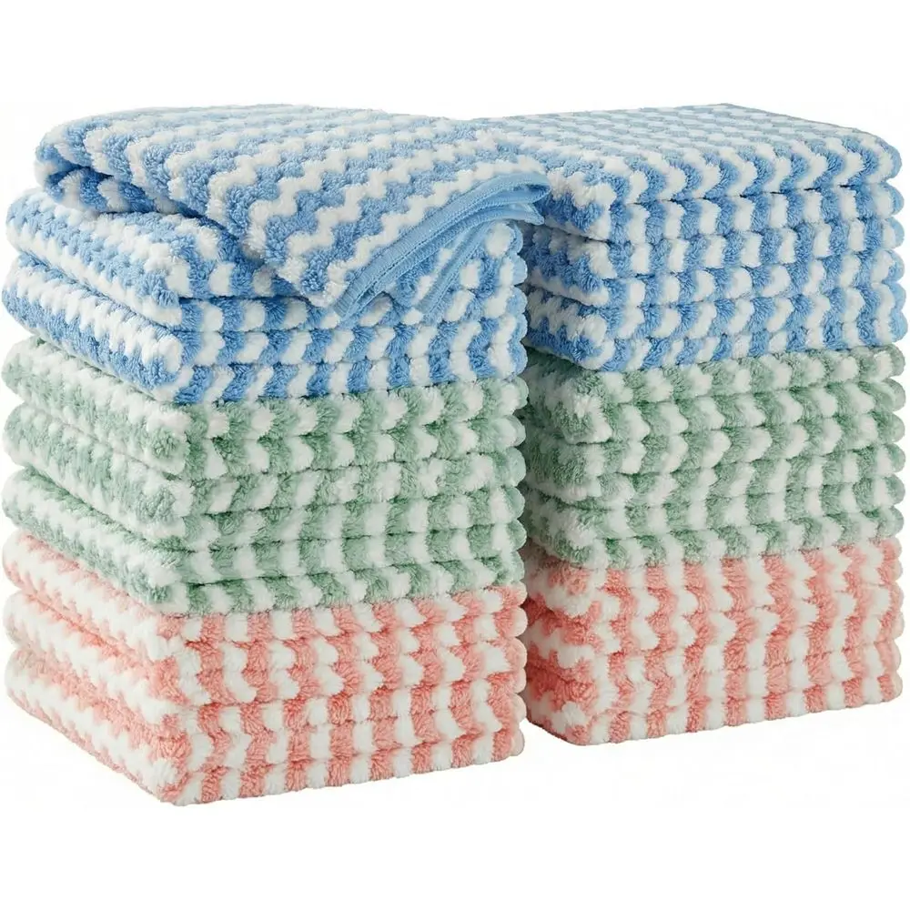 10x10 Inch Microfiber Kitchen Towels: Absorbent, Streak-Free, Reusable, Washable Cloths for Cleaning and Drying Dishes
10x10 Inch Microfiber Kitchen Towels: Absorbent, Streak-Free, Reusable, Washable Cloths for Cleaning and Drying Dishes
