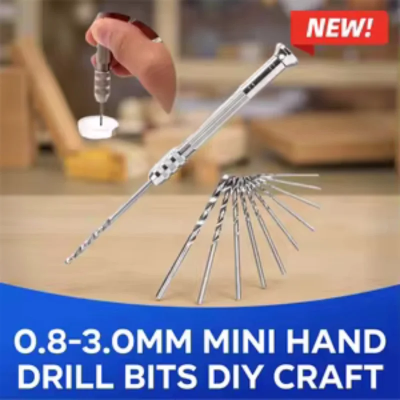 Mini Hand Drill Bits Kit, Chuck 0.8-3.0Mm Drill Head For Woodworking Model Hobby DIY Jewelry Hole Punching Tools
Mini Hand Drill Bits Kit, Chuck 0.8-3.0Mm Drill Head For Woodworking Model Hobby DIY Jewelry Hole Punching Tools