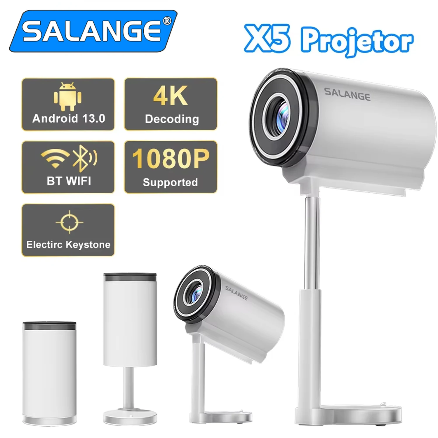 X5 Mini Projector Android 13.0 350ANSI 1080P 4K video Supported Dual WIFI BT Outdoor Portable Rotable Cinema Beam Projector
X5 Mini Projector Android 13.0 350ANSI 1080P 4K video Supported Dual WIFI BT Outdoor Portable Rotable Cinema Beam Projector
