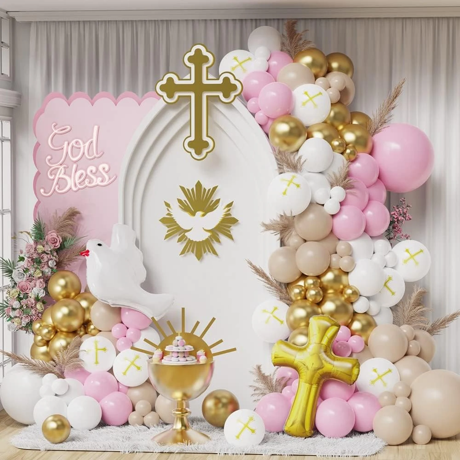 128pcs Peace Dove Cross Foil Balloons White Pigeon Bird Balls for First Communion Christmas Baptism Baby Shower Wedding Party De
128pcs Peace Dove Cross Foil Balloons White Pigeon Bird Balls for First Communion Christmas Baptism Baby Shower Wedding Party De