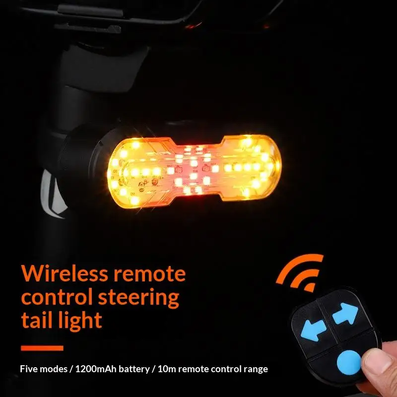 New 1 Set Wireless Remote Control Cycling Warning Taillight Bike Tail Light With Turn Signal Bicycle Lights For Night Riding
New 1 Set Wireless Remote Control Cycling Warning Taillight Bike Tail Light With Turn Signal Bicycle Lights For Night Riding