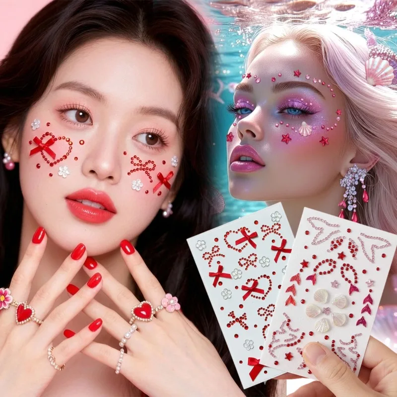 Red Bow Koi Fish Rhinestone Face Gems Self Adhesive Makeup Decoration Stickers Premium Non Toxic Skin Friendly Sparkle Party
Red Bow Koi Fish Rhinestone Face Gems Self Adhesive Makeup Decoration Stickers Premium Non Toxic Skin Friendly Sparkle Party