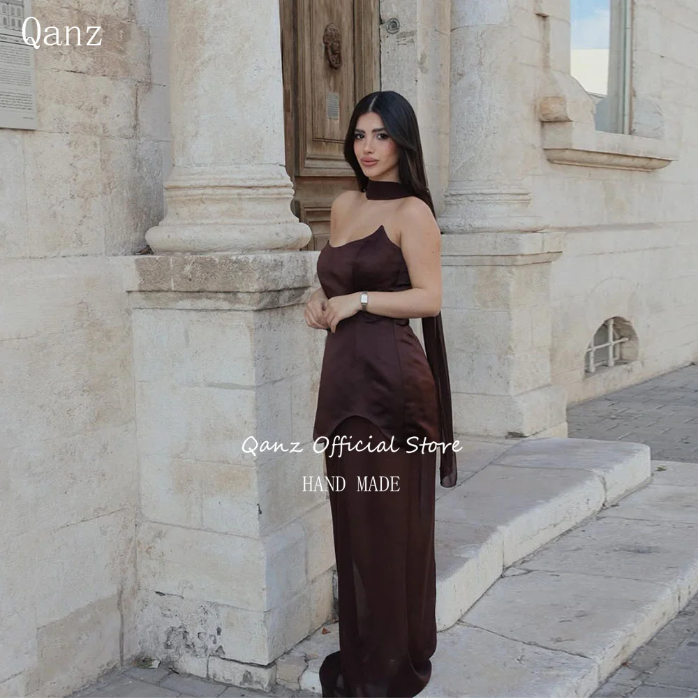 Qanz Modest Prom Dresses with Scarf Chiffon Illusion Long Formal Event Party Gown Women Corset Back Evening Dress Customized
Qanz Modest Prom Dresses with Scarf Chiffon Illusion Long Formal Event Party Gown Women Corset Back Evening Dress Customized
