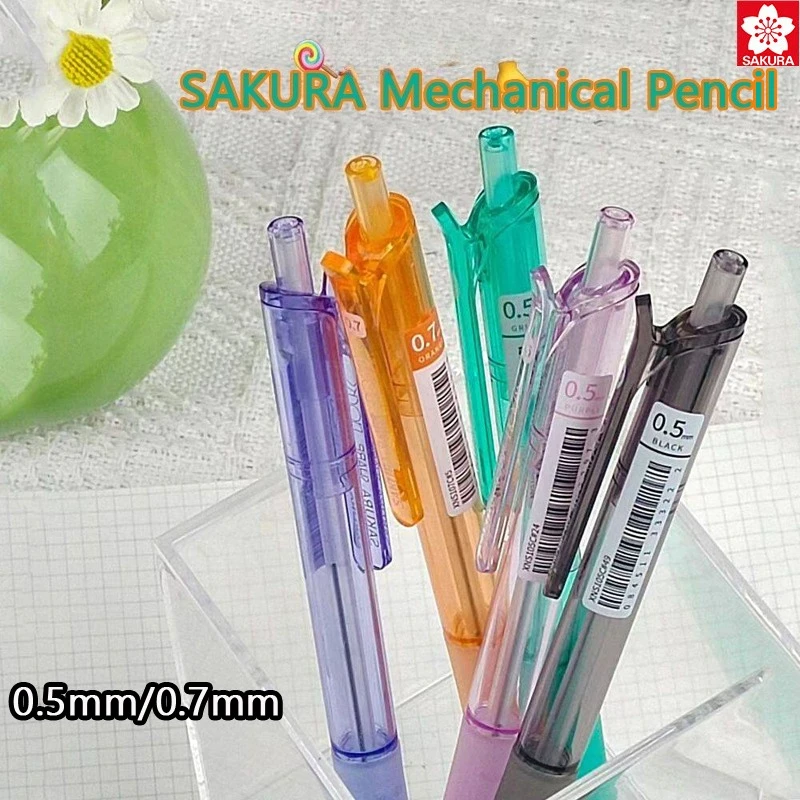 Japan Sakura Candy Color Mechanical Pencil 0.5mm/0.7mm,Transparent Triangular Grip&Retractable Pen Tip For Drawing,Comic,Drafts
Japan Sakura Candy Color Mechanical Pencil 0.5mm/0.7mm,Transparent Triangular Grip&Retractable Pen Tip For Drawing,Comic,Drafts