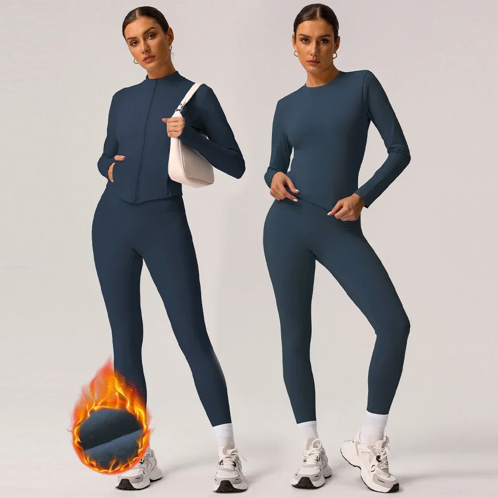 Autumn Winter Warm Long Sleeve Sport Set Women 2 Pieces Sportswear Gym Workout Clothes Yoga Training Suit for Fitness Tracksuit
Autumn Winter Warm Long Sleeve Sport Set Women 2 Pieces Sportswear Gym Workout Clothes Yoga Training Suit for Fitness Tracksuit