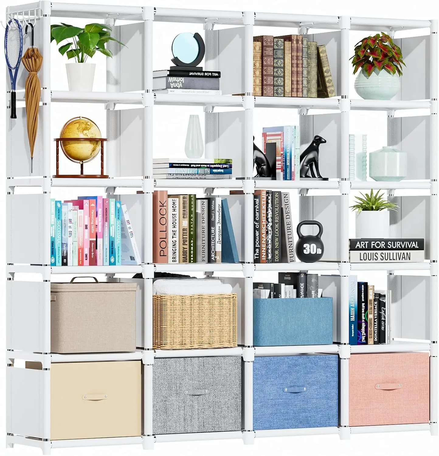 20 Cube Storage Organizer, DIY Metal Bookcase for Bedroom, Living Room, Office, Black or White
20 Cube Storage Organizer, DIY Metal Bookcase for Bedroom, Living Room, Office, Black or White