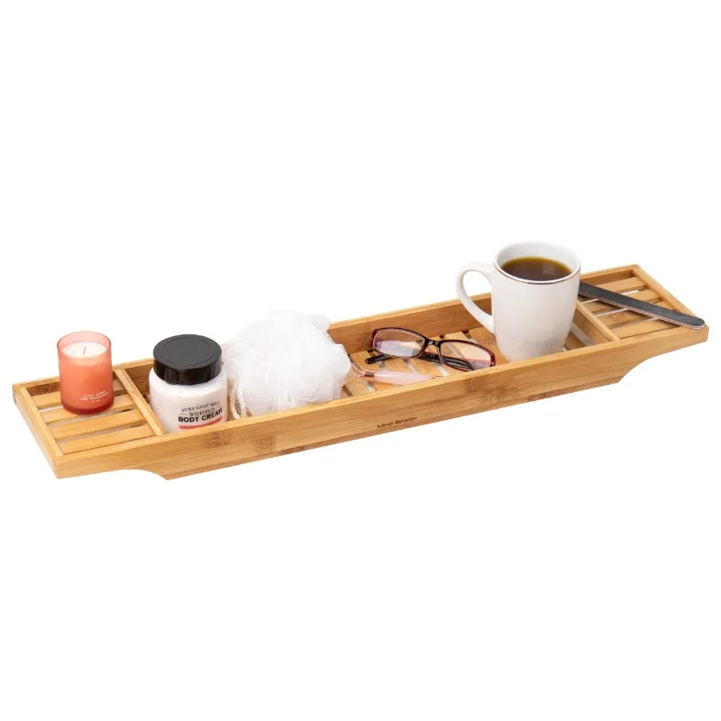 Bathtub Tray, Shower Organizer, Bathroom Accessory, Wood Tray, Rayon from Bamboo, Brown 
Bathtub Tray, Shower Organizer, Bathroom Accessory, Wood Tray, Rayon from Bamboo, Brown