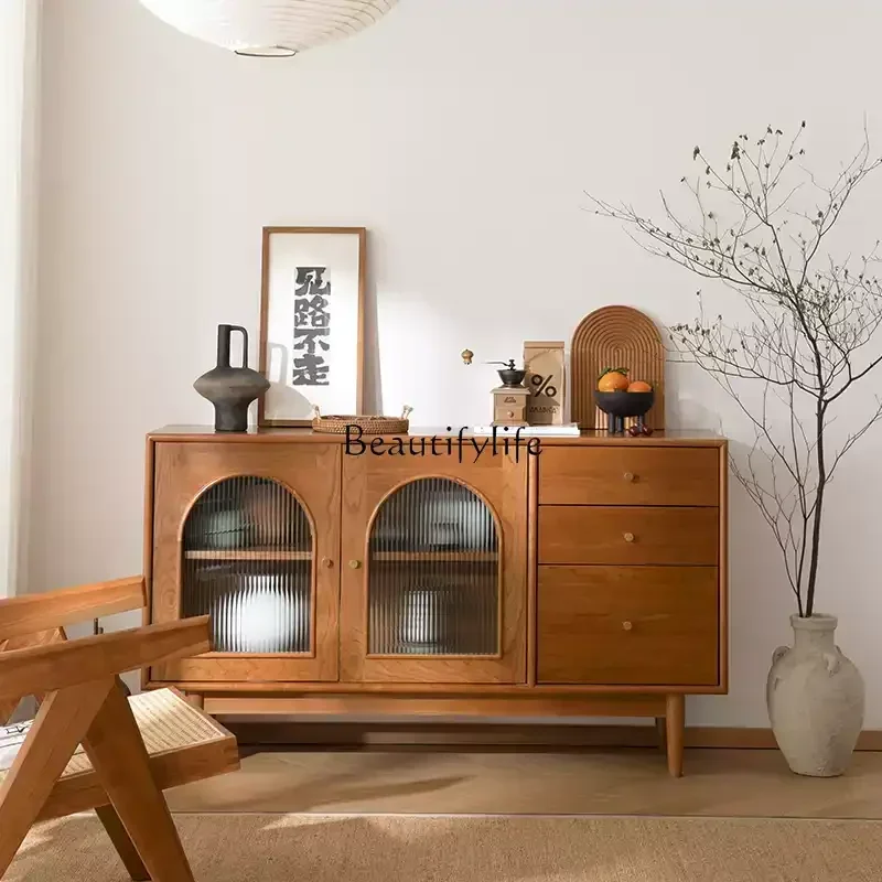 Nordic dining side solid wood Japanese style living room storage locker furniture against the wall side cabinet
Nordic dining side solid wood Japanese style living room storage locker furniture against the wall side cabinet