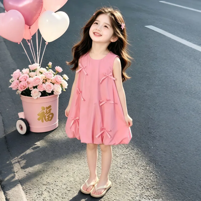 Girls Dress 2026 Summer New 2026 Lovely Bow Decoration Practical Pocket Design Comfortable Loose Cut Light and Breathable
Girls Dress 2026 Summer New 2026 Lovely Bow Decoration Practical Pocket Design Comfortable Loose Cut Light and Breathable
