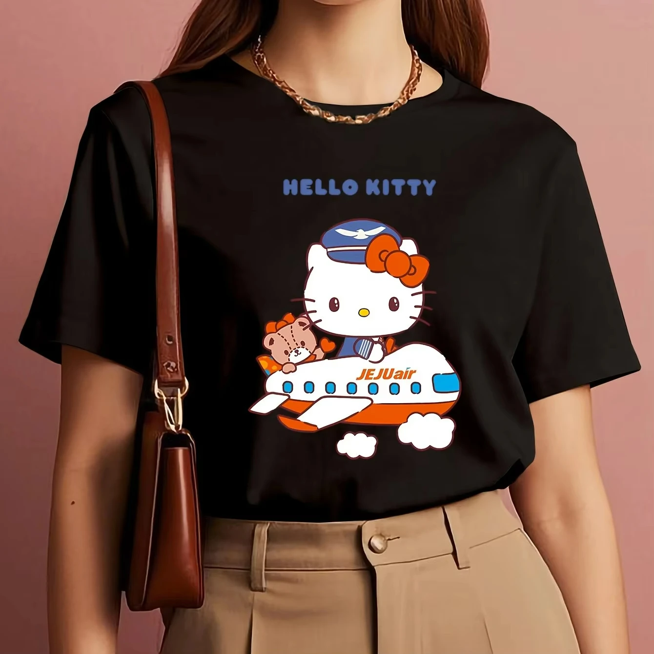 Hello Kitty Cartoon Printed Summer New Women's Trendy T-shirt Cotton Y2K Round Neck Tee Loose Casual Versatile Short Sleeved Top
Hello Kitty Cartoon Printed Summer New Women's Trendy T-shirt Cotton Y2K Round Neck Tee Loose Casual Versatile Short Sleeved Top