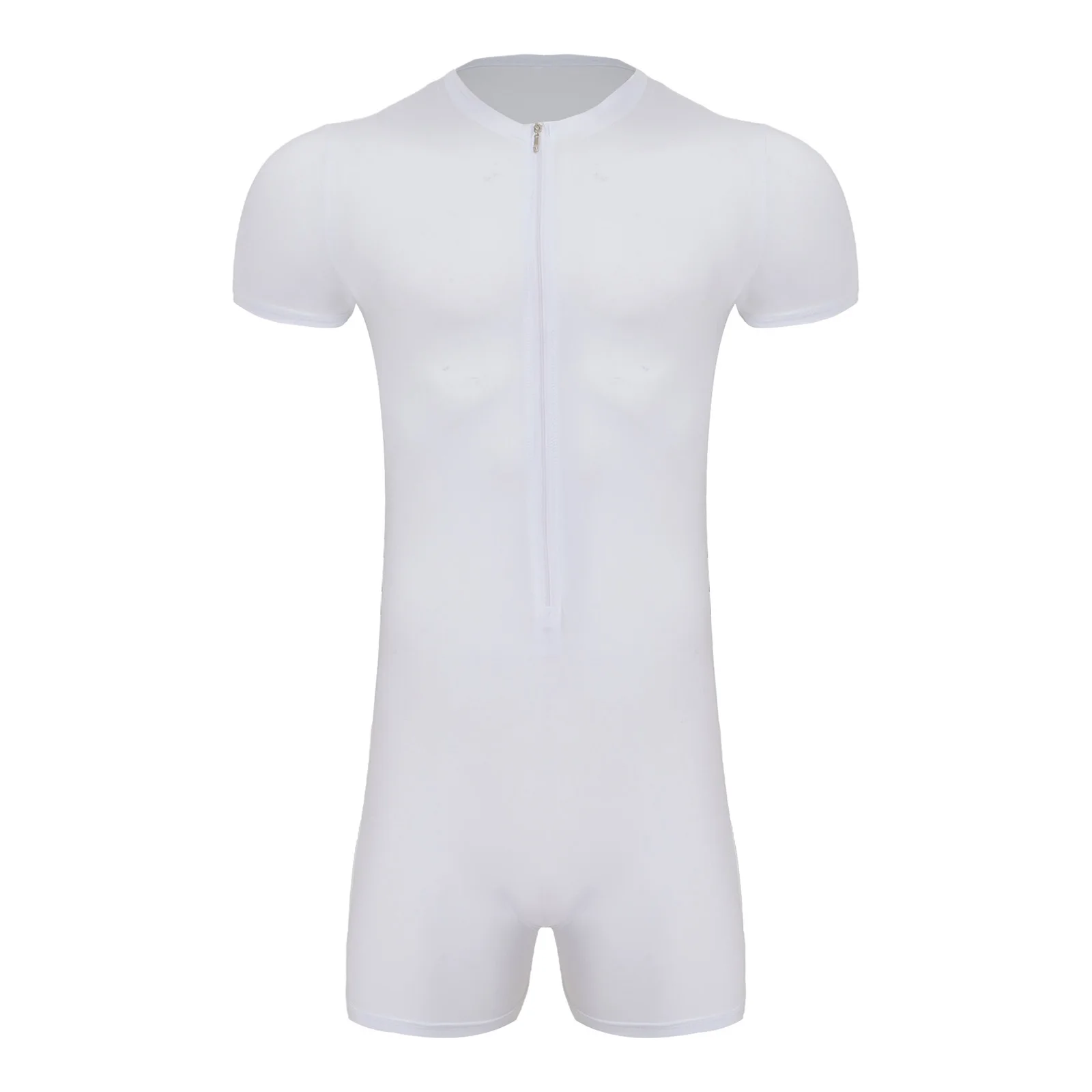 Silky Stretchy One Piece Ballet Romper for Men Short Sleeve Front Zipper Boyshorts Bodysuit Pajamas for Yoga Lounging Workout
Silky Stretchy One Piece Ballet Romper for Men Short Sleeve Front Zipper Boyshorts Bodysuit Pajamas for Yoga Lounging Workout