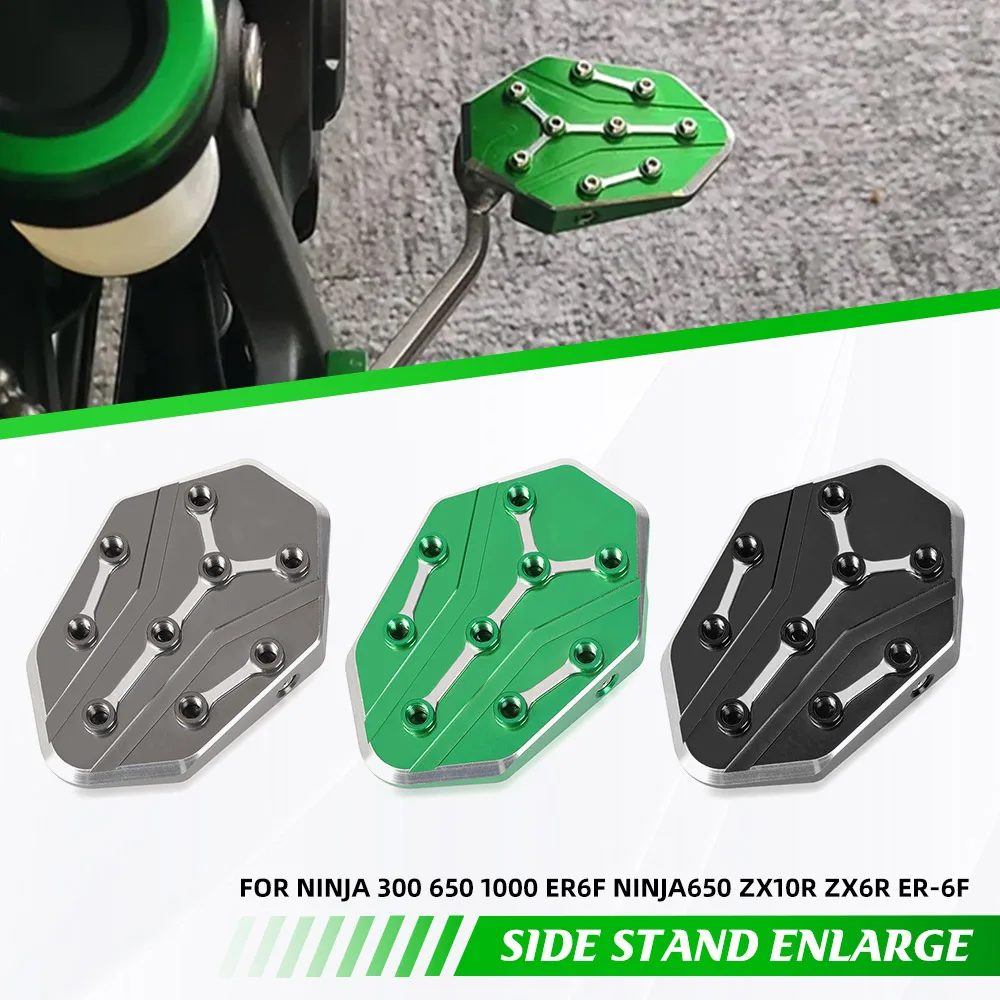 Motorcycle Side Stand Enlarger Sled Sidestand Kickstand Foot Pads FOR KAWASAKI NINJA 300 650 1000 ER6F Ninja650 ZX10R ZX6R ER-6F
Motorcycle Side Stand Enlarger Sled Sidestand Kickstand Foot Pads FOR KAWASAKI NINJA 300 650 1000 ER6F Ninja650 ZX10R ZX6R ER-6F