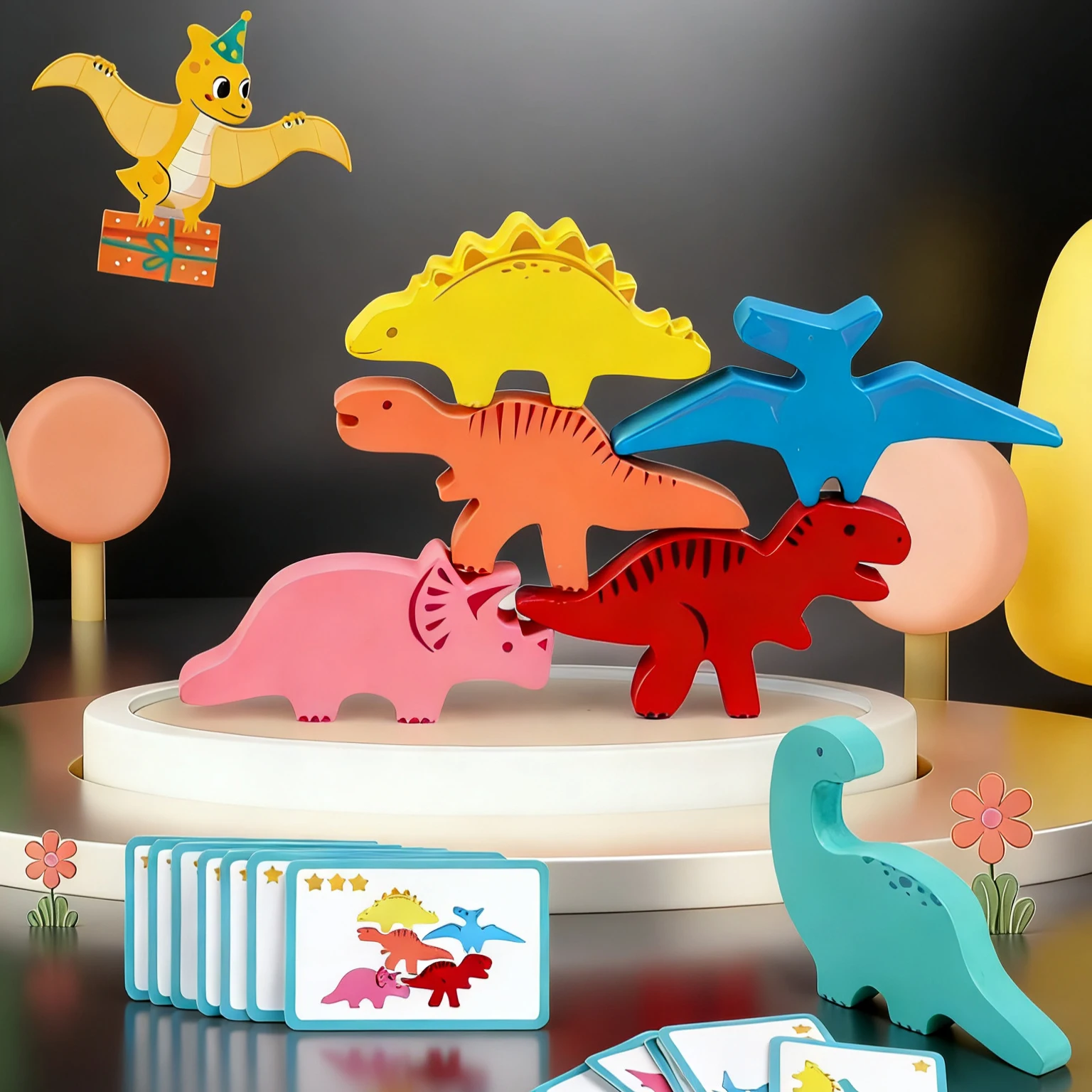 Wooden Dinosaur Stacking Game - A Fun and Educational Challenge to Boost Kids' Balance, Coordination, and Imagination
Wooden Dinosaur Stacking Game - A Fun and Educational Challenge to Boost Kids' Balance, Coordination, and Imagination