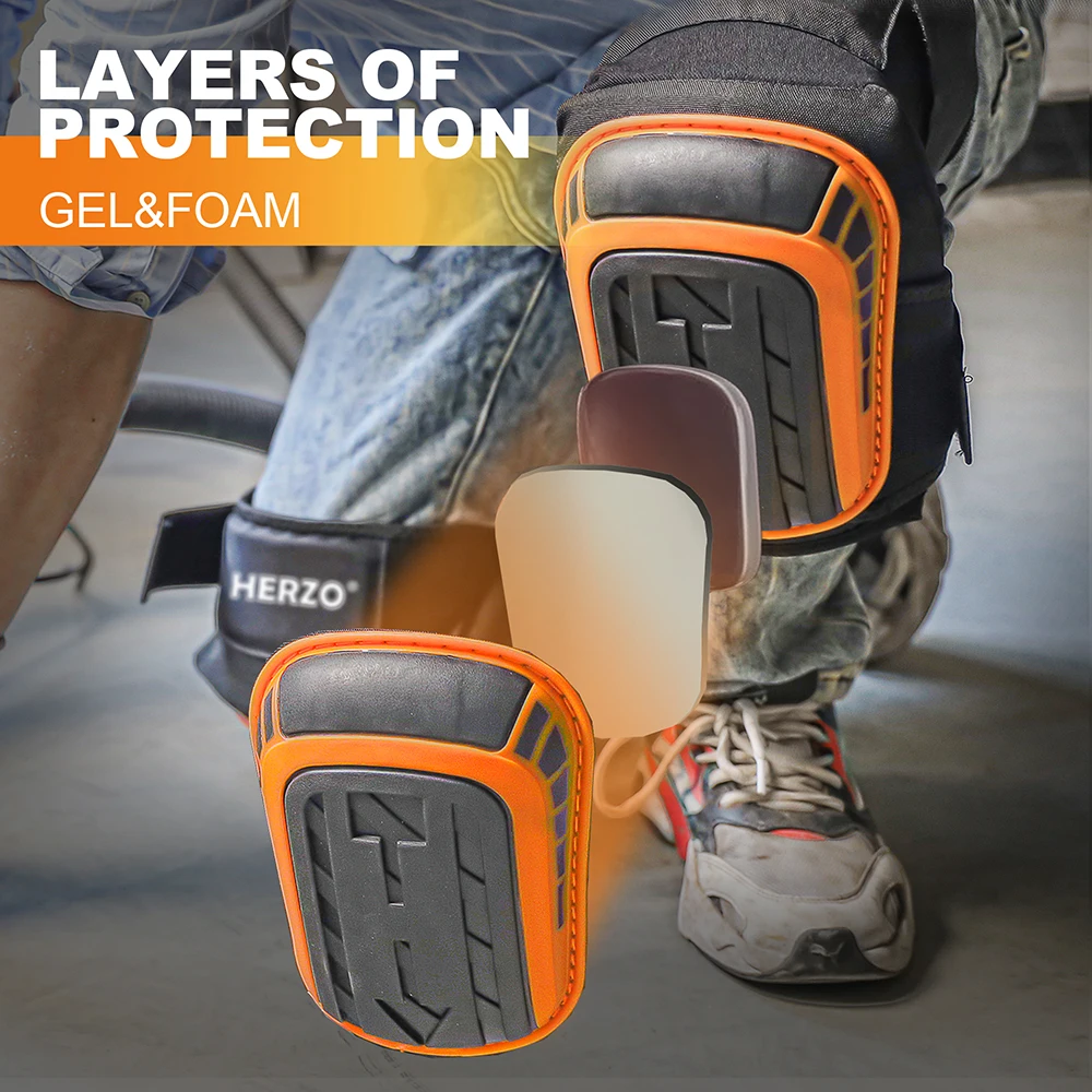 HERZO Industrial Knee Pads, Knee Protection with Adjustable Velcro, Sponge Padding & Breathable Mesh for Comfort & Heat Dissipat
HERZO Industrial Knee Pads, Knee Protection with Adjustable Velcro, Sponge Padding & Breathable Mesh for Comfort & Heat Dissipat
