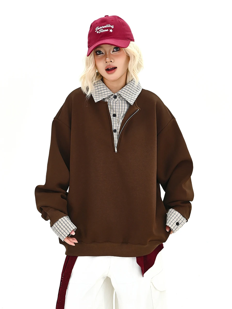 Повседневная свободная женская толстовка с эффектом двухслойности, весна 2026, в американском стиле, для пар, удобная, с длинным рукавом
Повседневная свободная женская толстовка с эффектом двухслойности, весна 2026, в американском стиле, для пар, удобная, с длинным рукавом