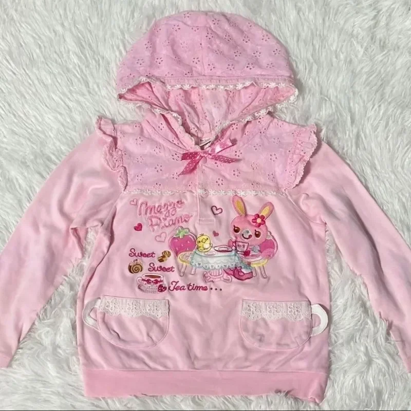 Женская футболка с вышивкой в японском стиле Kawaii, Ropa Mujer, футболки с длинными рукавами и капюшоном с бантом, топы Y2k, эстетические футболки в стиле аниме
Женская футболка с вышивкой в японском стиле Kawaii, Ropa Mujer, футболки с длинными рукавами и капюшоном с бантом, топы Y2k, эстетические футболки в стиле аниме