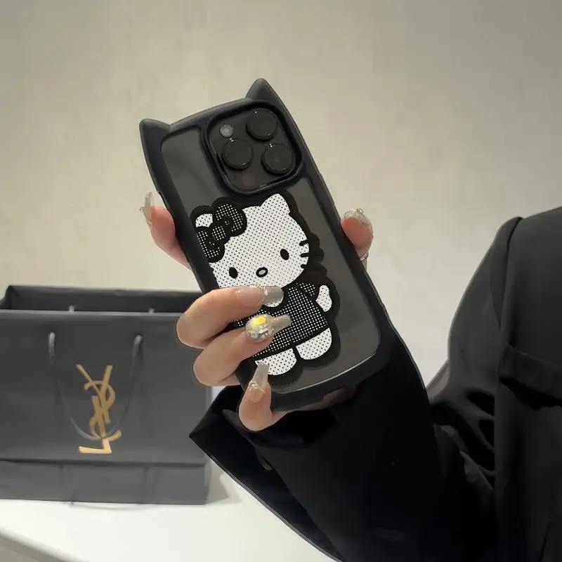 Black Transparent Hello Kitty 3D Cat Ear Phone Case for iPhone 16 Pro Max iPhone 15 Pro 14 13 12 11 Silicone Phone Cover
Black Transparent Hello Kitty 3D Cat Ear Phone Case for iPhone 16 Pro Max iPhone 15 Pro 14 13 12 11 Silicone Phone Cover