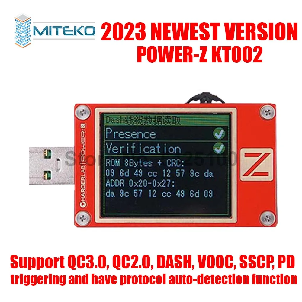 POWER-Z KT002 Portable USB Tester: QC3.0 PD Digital Voltmeter Voltage Current Type-C Meter Power Bank Detector
POWER-Z KT002 Portable USB Tester: QC3.0 PD Digital Voltmeter Voltage Current Type-C Meter Power Bank Detector