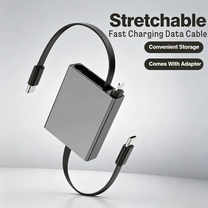 For Arrival Telescopic USB Cable Type C 66W PD 4 In 1 Data Cable Fast Charging Retractable For IPhone Samsung Mobile IPad Laptop
For Arrival Telescopic USB Cable Type C 66W PD 4 In 1 Data Cable Fast Charging Retractable For IPhone Samsung Mobile IPad Laptop