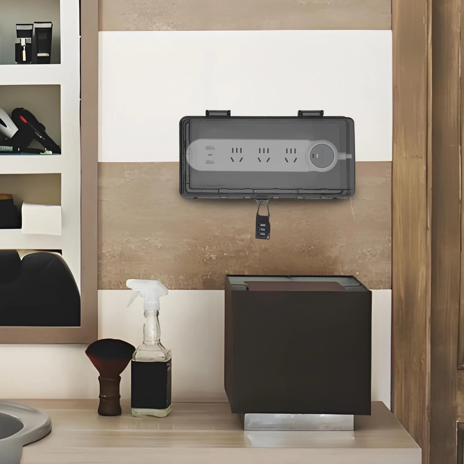 Waterproof Power Strip Protective Cover Splashproof Electrical Box for Outdoor Indoor Use Portable Safety Enclosure for Sockets
Waterproof Power Strip Protective Cover Splashproof Electrical Box for Outdoor Indoor Use Portable Safety Enclosure for Sockets