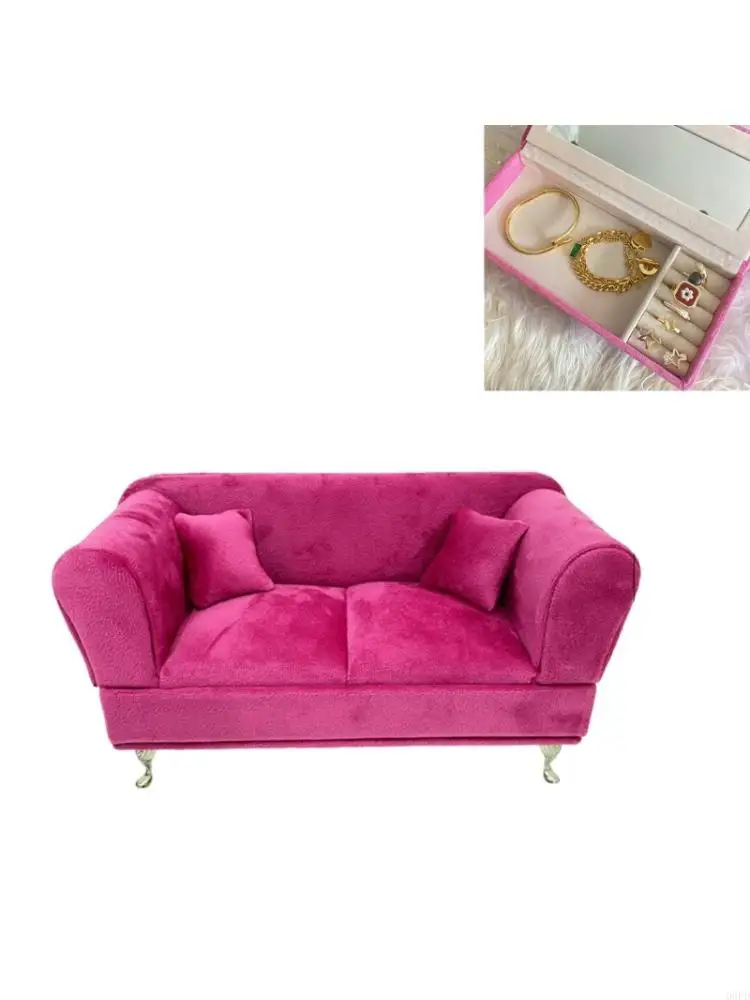 1/12 Шкала плюшевой миниатюрный диван розовый хранение украшений для кукол
1/12 Шкала плюшевой миниатюрный диван розовый хранение украшений для кукол