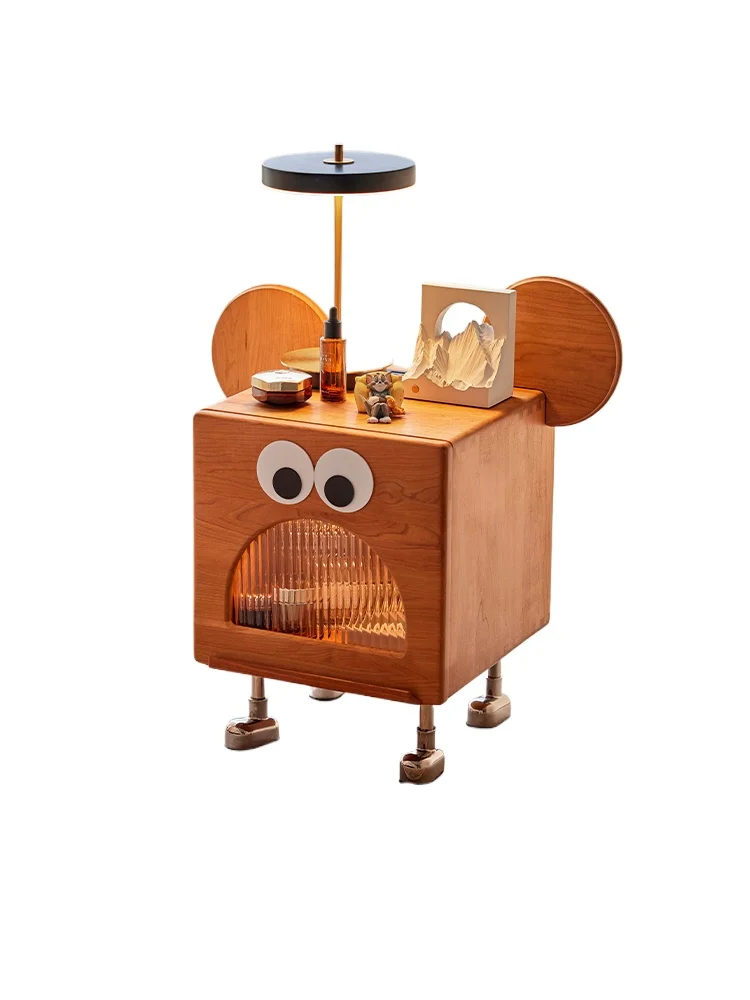 Solid wood bedside table Bedroom storage cabinet Cherry wood living room locker
Solid wood bedside table Bedroom storage cabinet Cherry wood living room locker