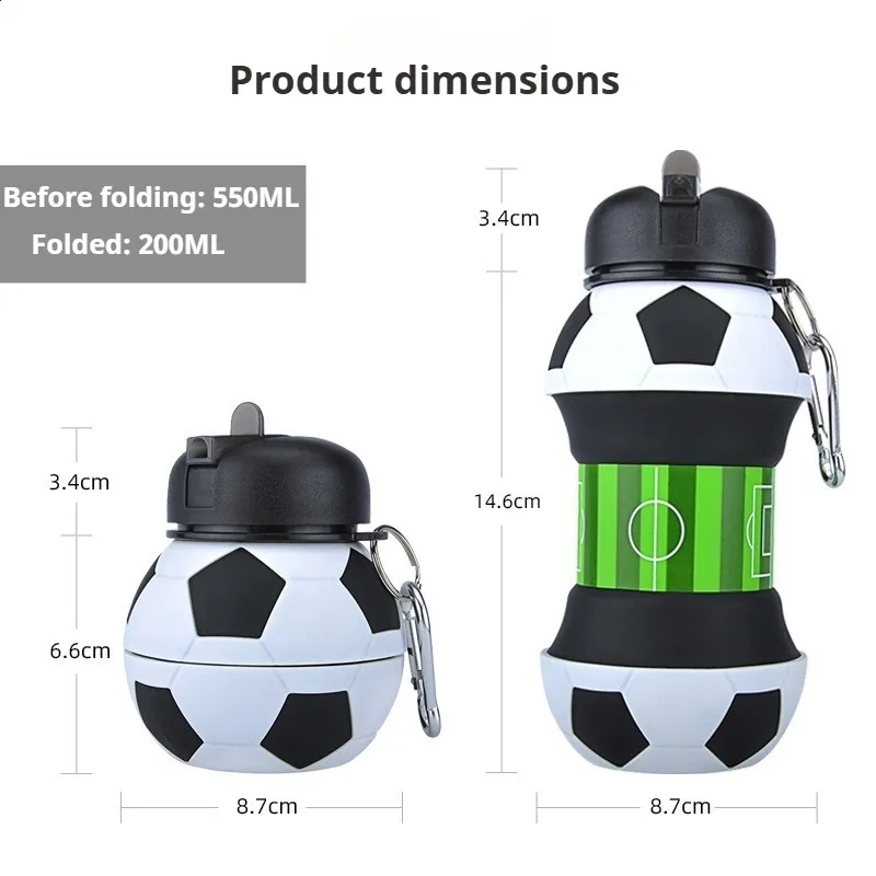 Football Silicone Collapsible Cup Portable Outdoor Sports Water Bottle Leak-proof Kids Student Folding Mug for Travel
Football Silicone Collapsible Cup Portable Outdoor Sports Water Bottle Leak-proof Kids Student Folding Mug for Travel