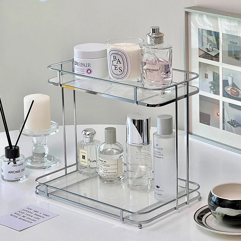 Simple Style Multifunctional Storage Rack Kitchen Cup Coffee Cup Water Cup Storage Rack Bathroom Desktop Cosmetics Storage Rack Acrylic