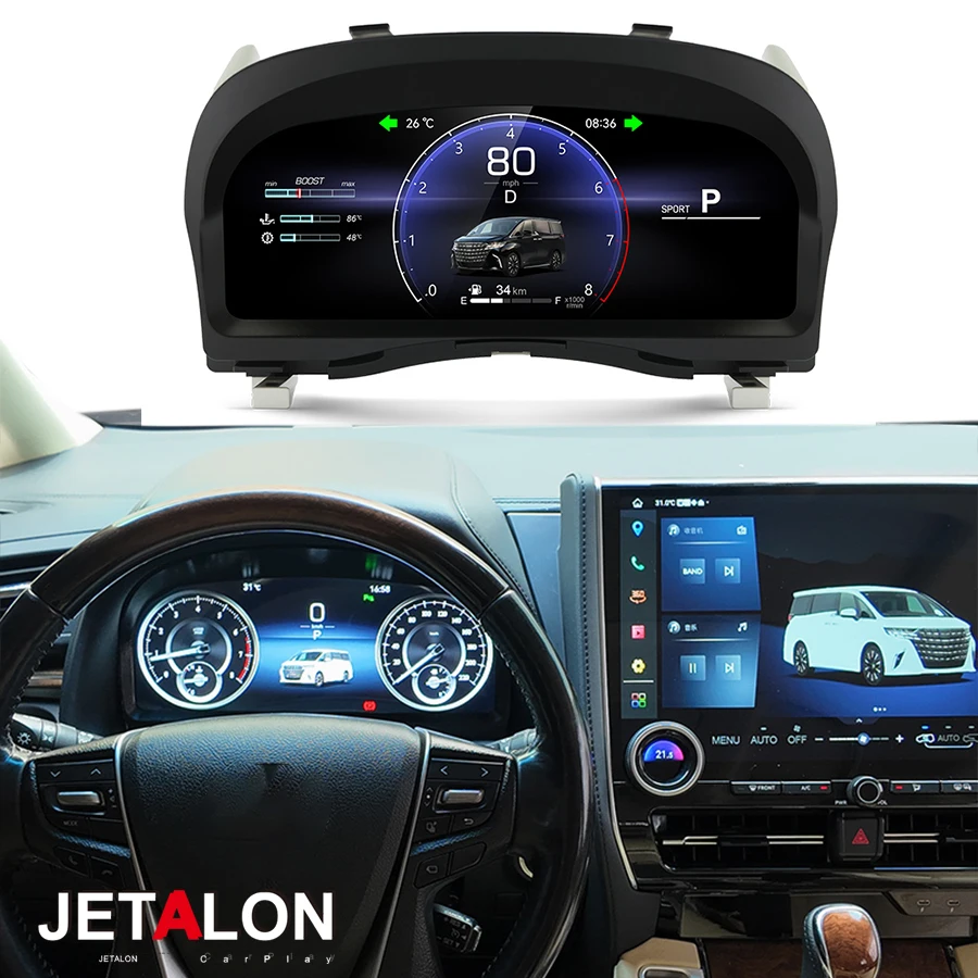 12.3'' Carplay Fuel Digital LCD Cluster Instrument Panel For TOYOTA Alphard 30 A30 Vellfire 2015-2022 Virtual Cockpit Dashboard
12.3'' Carplay Fuel Digital LCD Cluster Instrument Panel For TOYOTA Alphard 30 A30 Vellfire 2015-2022 Virtual Cockpit Dashboard