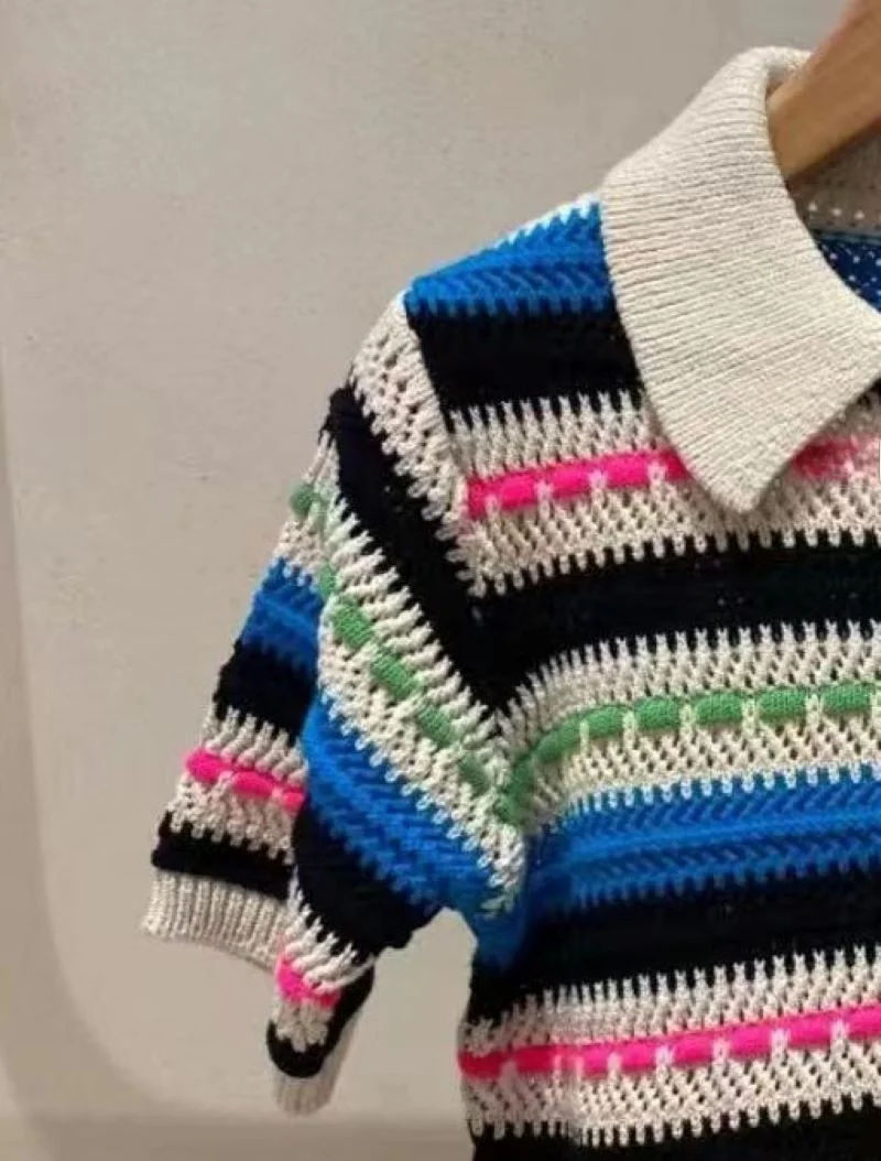 Новинка 2023 года: Женский кардиган с цветными полосками и воротником-стойкой, осенний сезон, модный женский трикотаж, 100% другой материал
Новинка 2023 года: Женский кардиган с цветными полосками и воротником-стойкой, осенний сезон, модный женский трикотаж, 100% другой материал