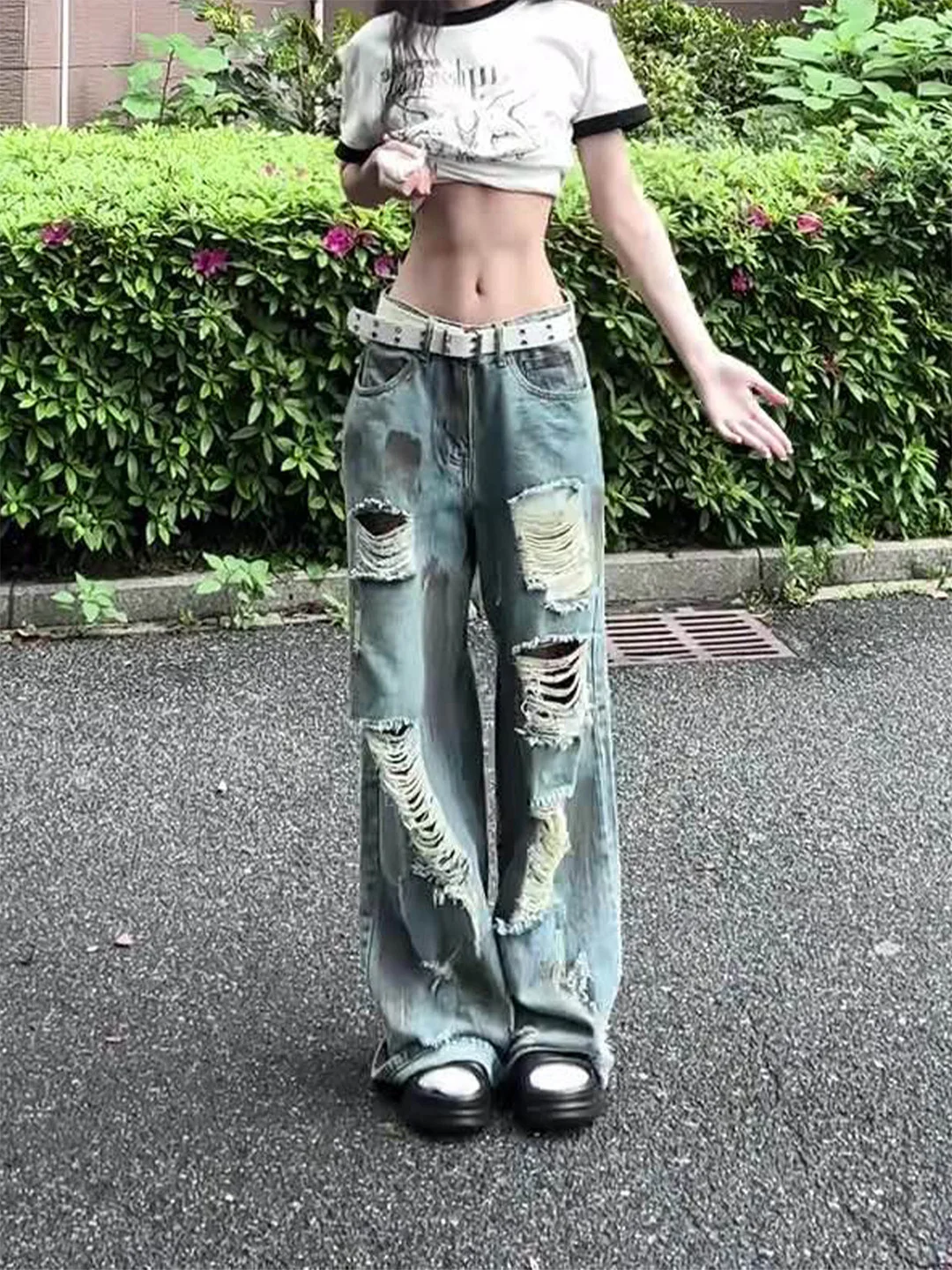 Sexy High Waist Wide Leg Jeans Women's Frayed Dyed Denim Pants Long Draping Trousers Summer New Style Trendy Girls Jeans
Sexy High Waist Wide Leg Jeans Women's Frayed Dyed Denim Pants Long Draping Trousers Summer New Style Trendy Girls Jeans