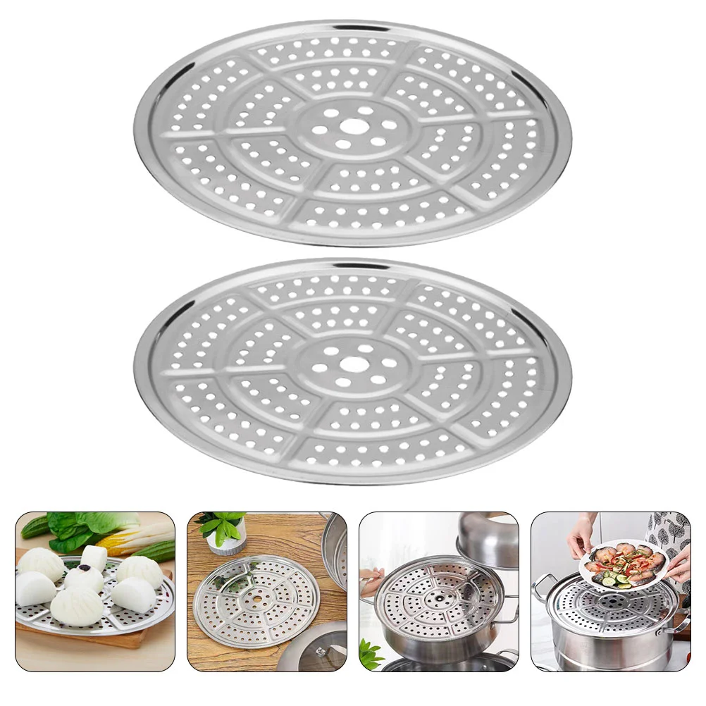 2 Pcs Stainless Steel Steamer Canning Rack Cooking Pot Steaming Plates Cooker Tray Food Trays Insert
2 Pcs Stainless Steel Steamer Canning Rack Cooking Pot Steaming Plates Cooker Tray Food Trays Insert
