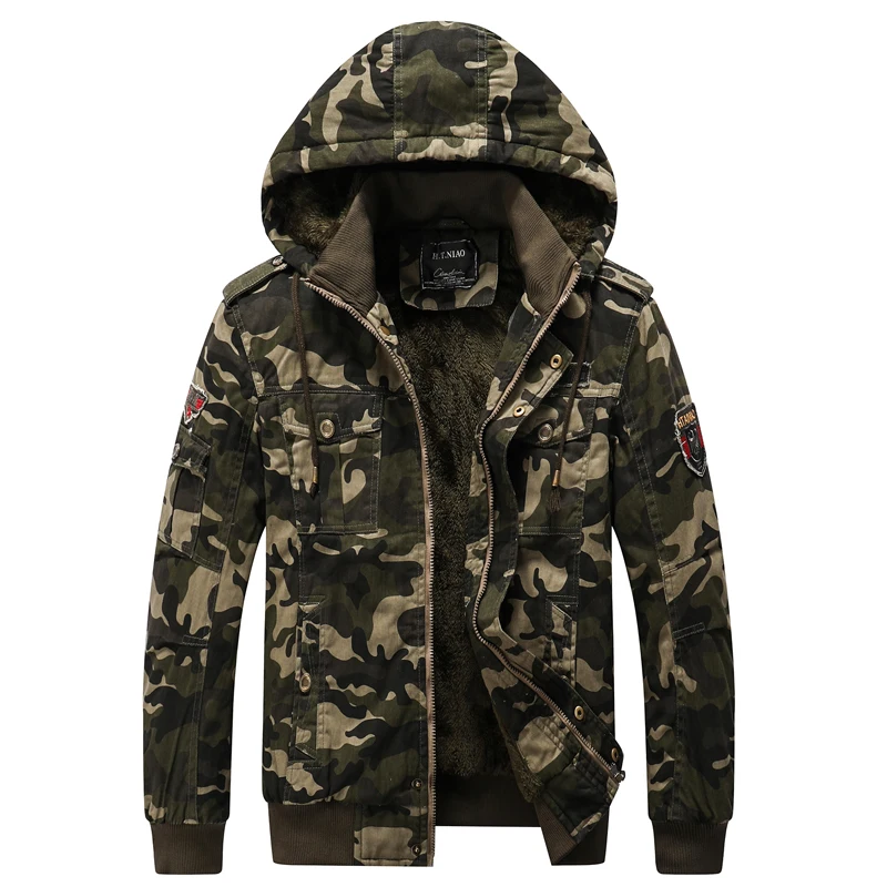 Men's Camouflage Jaet Winter Thiened Fce Outdoor Workwear Hooded Coat Warm Cotton Youth Faion Urban Sle Long Sve
Men's Camouflage Jaet Winter Thiened Fce Outdoor Workwear Hooded Coat Warm Cotton Youth Faion Urban Sle Long Sve