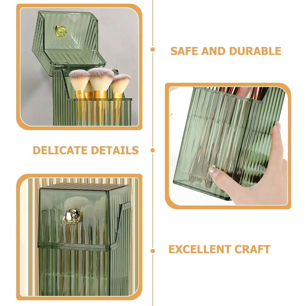 Makeup Brush Storage Holder Organizer with Compartment Desktop Brush Container for Vanity Table Multifunctional Pen and
Makeup Brush Storage Holder Organizer with Compartment Desktop Brush Container for Vanity Table Multifunctional Pen and