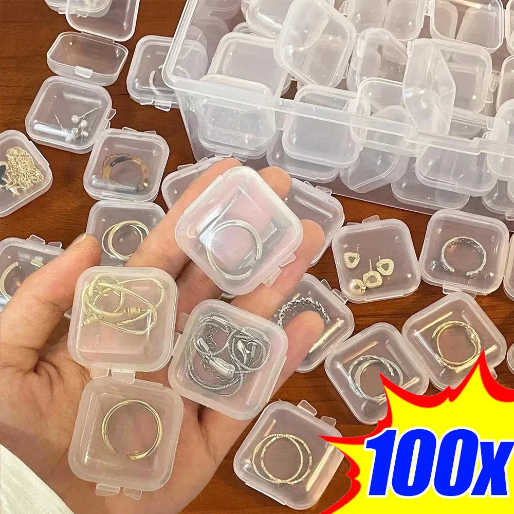 100/1PCS Mini Square Storage Box Portable Travel Essentials Box Plastic Transparent Pill Jewelry Earplug Earring Protection Box
100/1PCS Mini Square Storage Box Portable Travel Essentials Box Plastic Transparent Pill Jewelry Earplug Earring Protection Box