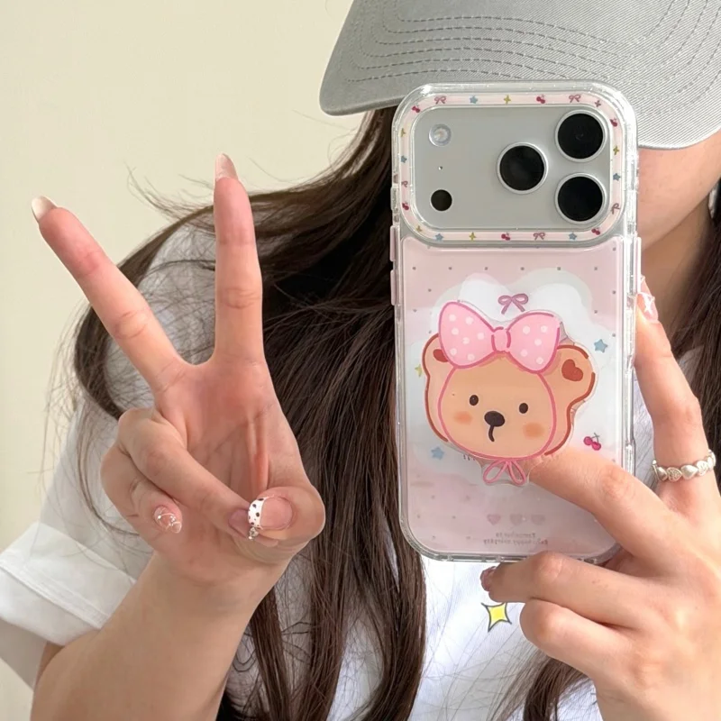 Cartoon Cute Cake Bear Phone Case For iPhone 17 Pro Max 16 15 Pro Max Cover with Stand Fashion Shockproof Protective Back Cases
Cartoon Cute Cake Bear Phone Case For iPhone 17 Pro Max 16 15 Pro Max Cover with Stand Fashion Shockproof Protective Back Cases