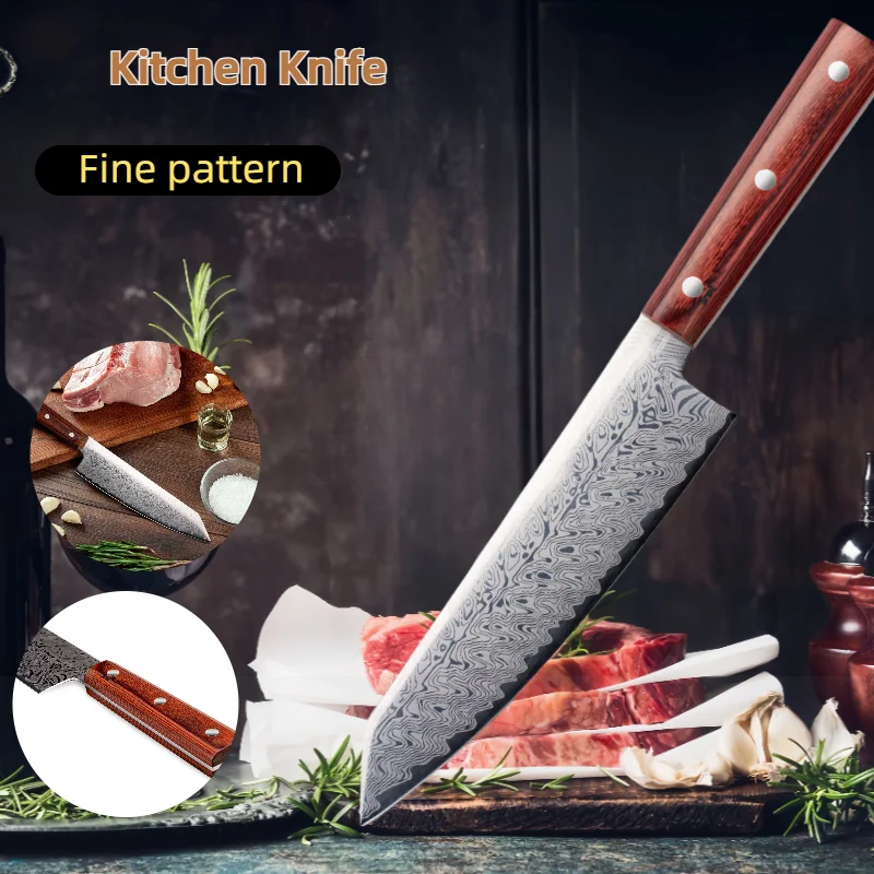 8 Inch Chef Knife Laser Ultra Sharp Chef Knife Laser Cut Edge Perfect For Slicing Dicing & Chopping Santoku Knife Wood Handle
8 Inch Chef Knife Laser Ultra Sharp Chef Knife Laser Cut Edge Perfect For Slicing Dicing & Chopping Santoku Knife Wood Handle