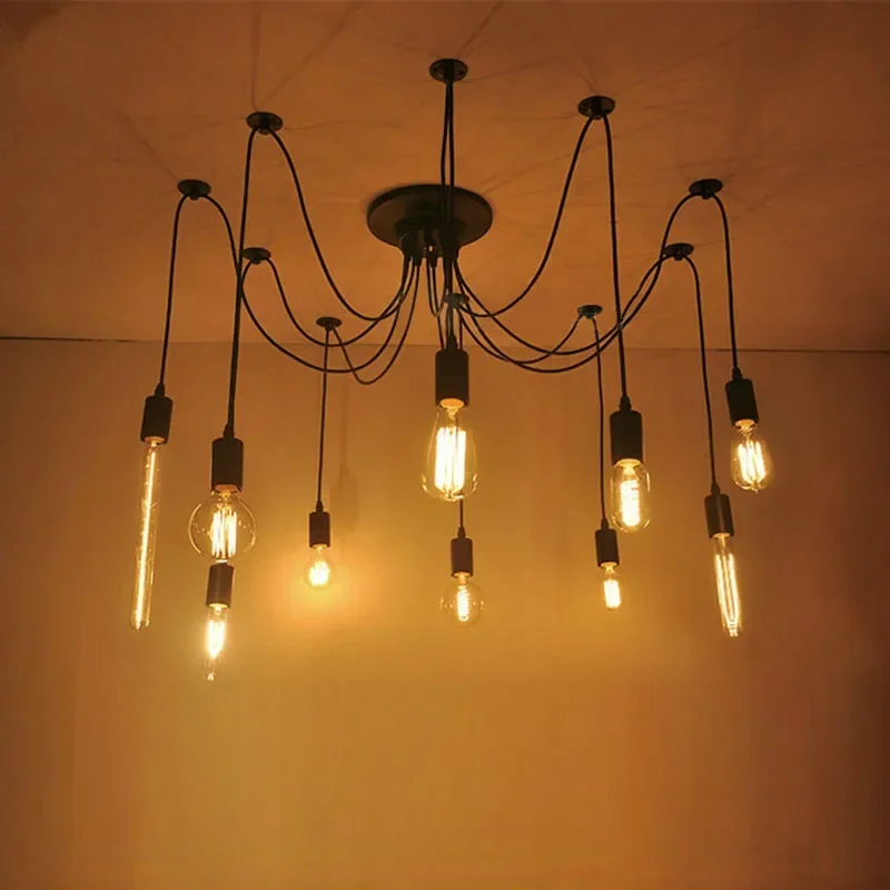 Free Shipping Vintage Pendant Lamps Loft Retro Edison Bulbs Hanging Lights Creative Spider Lighting Fixture
Free Shipping Vintage Pendant Lamps Loft Retro Edison Bulbs Hanging Lights Creative Spider Lighting Fixture