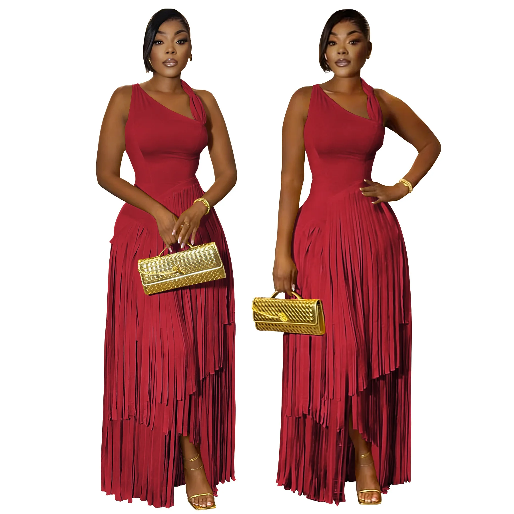 Elegant Dashiki African Dresses for Women Summer African Sleeveless Polyester Solid Color Tassel Long Maxi Dress Ankara Dresses
Elegant Dashiki African Dresses for Women Summer African Sleeveless Polyester Solid Color Tassel Long Maxi Dress Ankara Dresses