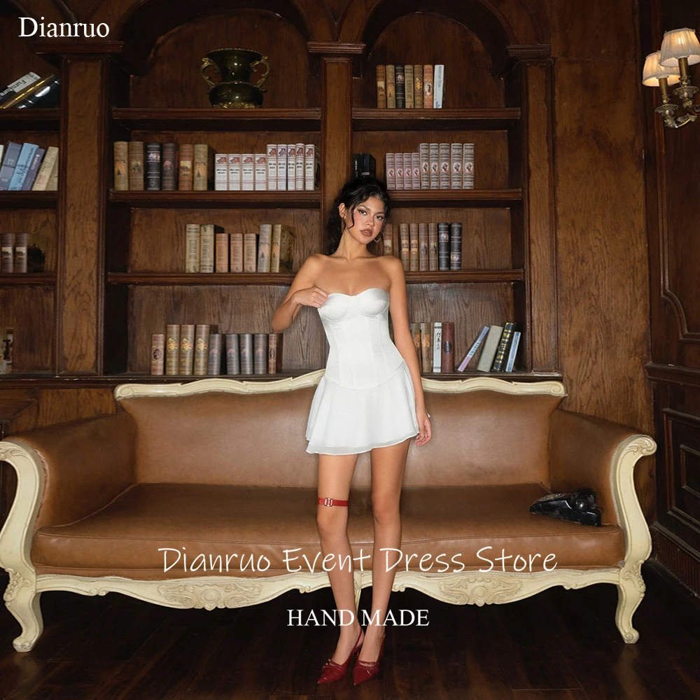 Dianruo White Sweetheart Mini Length Prom Dresses Sleeveless A Line Quinceanera Dresses Puffy Chic Birthday Dresses Customized
Dianruo White Sweetheart Mini Length Prom Dresses Sleeveless A Line Quinceanera Dresses Puffy Chic Birthday Dresses Customized