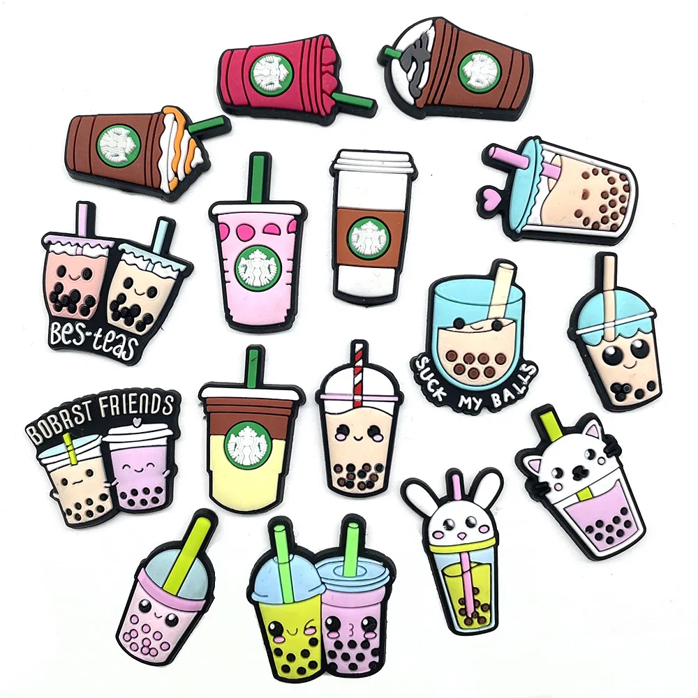 16Pcs Cartoon Milk Tea Cup Series Shoe Charms PVC Shoe Charms Hole Shoes Ornaments Sandals Accessories Kid Gift
16Pcs Cartoon Milk Tea Cup Series Shoe Charms PVC Shoe Charms Hole Shoes Ornaments Sandals Accessories Kid Gift