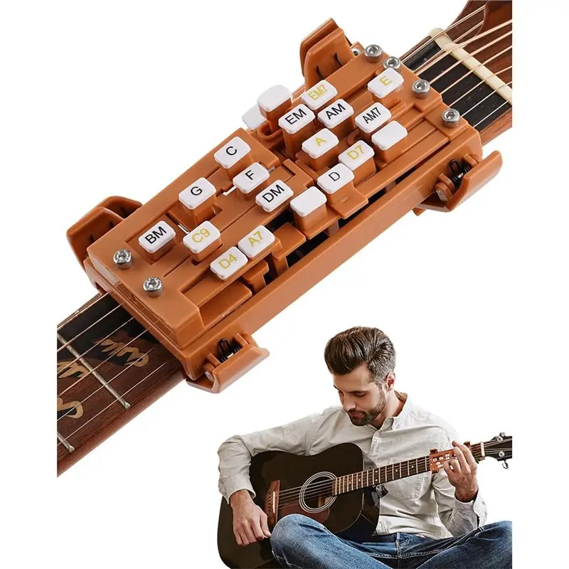 ABHS-Brown Guitar Chord Presser, Guitar Chords Trainer For Beginners And Arthritis Player,Chord Helper For Beginners
ABHS-Brown Guitar Chord Presser, Guitar Chords Trainer For Beginners And Arthritis Player,Chord Helper For Beginners