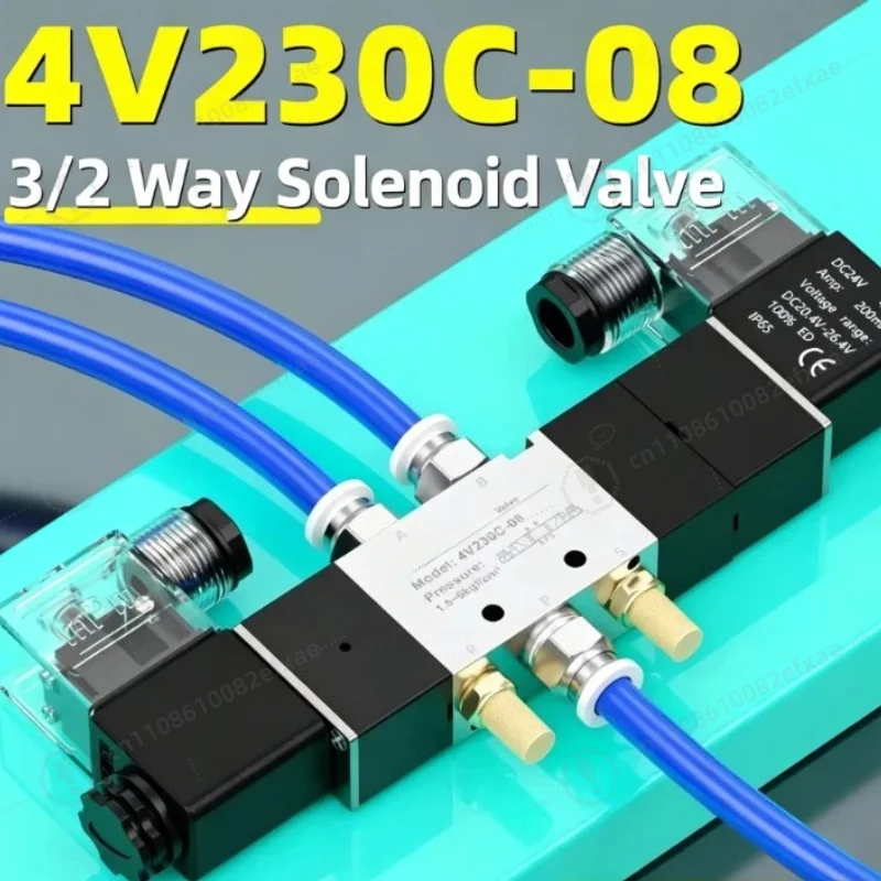 For 4V130C-06 4V230C-08 4V330C-10 4V430C-15 3 Position 5 Way Pneumatic Solenoid Valve Industrial Automation Parts
For 4V130C-06 4V230C-08 4V330C-10 4V430C-15 3 Position 5 Way Pneumatic Solenoid Valve Industrial Automation Parts