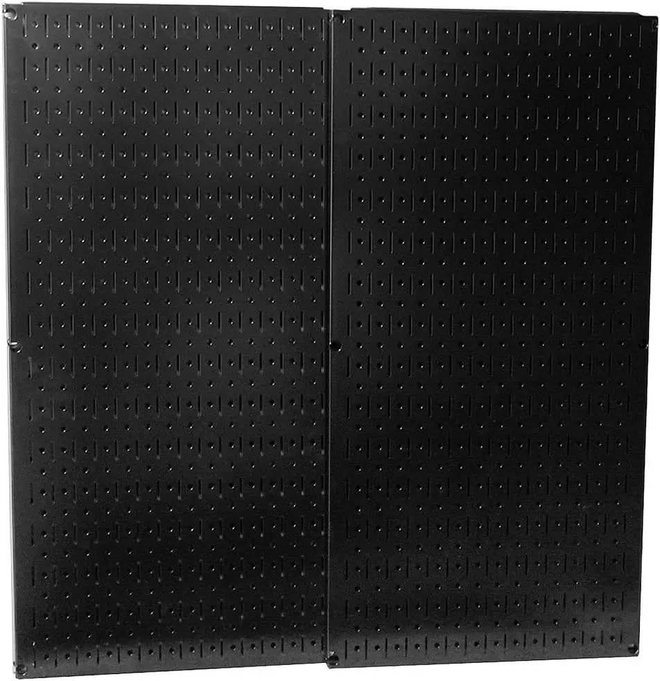 Black Metal Pegboard Pack 2-Pack 32x16 Inches Heavy Duty Wall Organizer for Garage Workshop with Hooks
Black Metal Pegboard Pack 2-Pack 32x16 Inches Heavy Duty Wall Organizer for Garage Workshop with Hooks