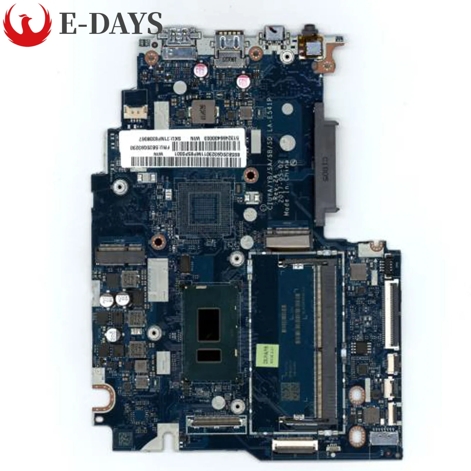 Материнская плата для ноутбука Lenovo Yoga 520-14IKB LA-E541P с процессором I3-8130U, 100% работа
Материнская плата для ноутбука Lenovo Yoga 520-14IKB LA-E541P с процессором I3-8130U, 100% работа
