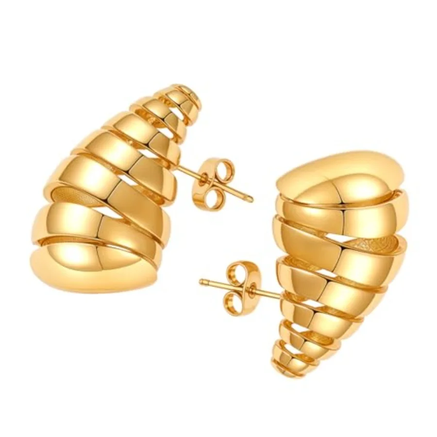 HighSpark Chunky Gold Teardrop Earrings Necklace for Women Hypoallergenic Chunky Bean Earrings Necklace Lovely Gift
HighSpark Chunky Gold Teardrop Earrings Necklace for Women Hypoallergenic Chunky Bean Earrings Necklace Lovely Gift